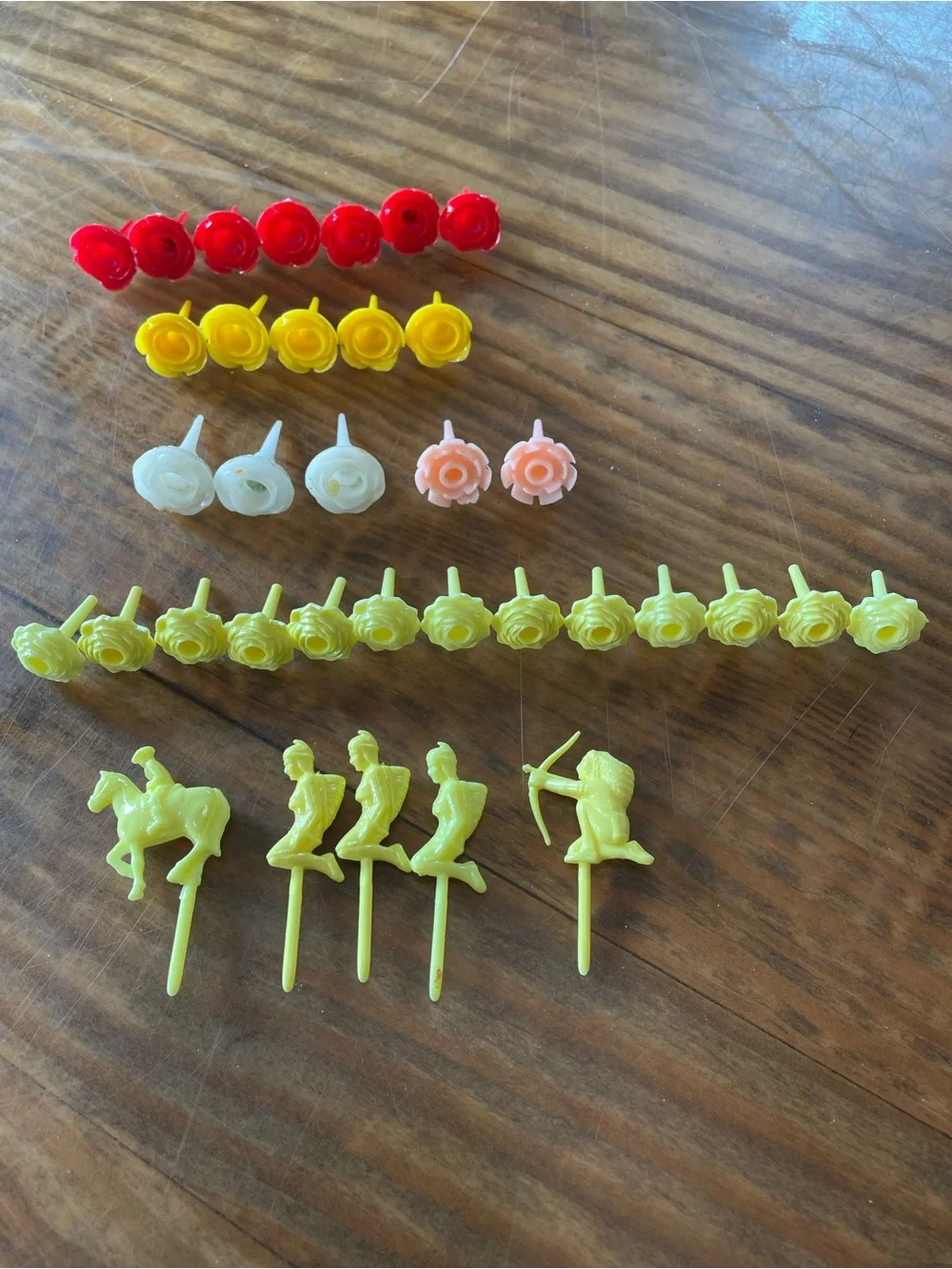 Vintage 60’s Plastic Cake or Cupcake Toppers /Candle Holders Mixed Lot Baking